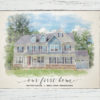 Home Portrait Watercolor Painting Housewarming Gift