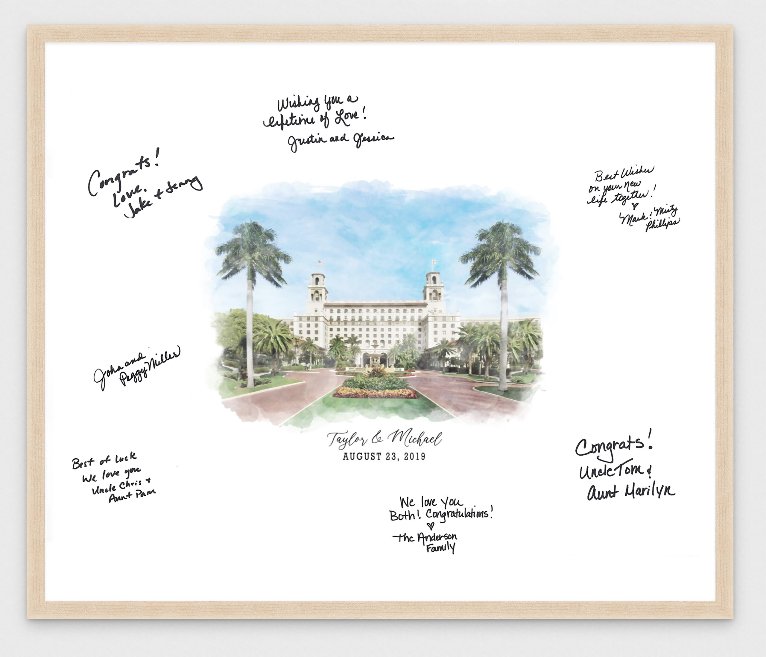 Custom Wedding Guestbook Signature Print